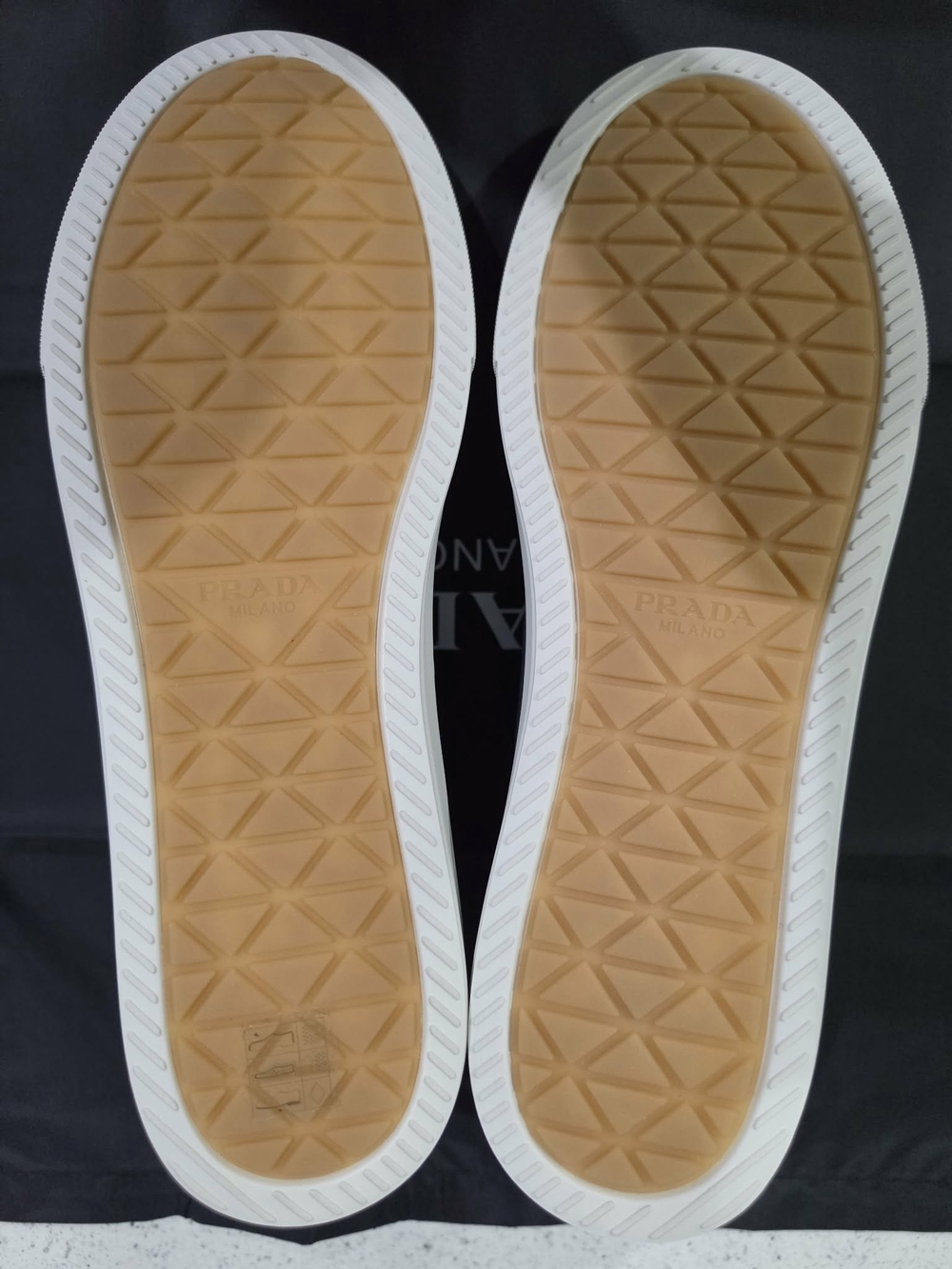 Men's Prada Navy Canvas Low-Top Sneakers - Picture 7 of 10